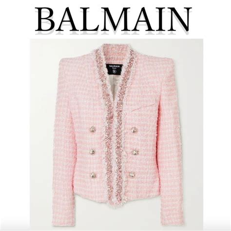 balmain jacket replica china|balmain tweed blazer.